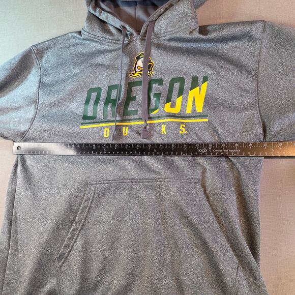 Champion Oregon Ducks Hoodie Gray Pullover Sweatshirt Men’s Size L - Picture 9 of 13